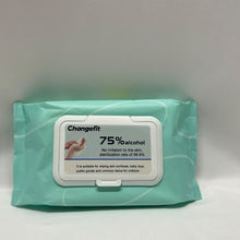 Load image into Gallery viewer, Changefit Antiseptic wipes,Hand Sanitizer Wipes,Disposable 75% Alcohol Wipes - Unscented Sanitizing Wipes for Home, Travel, Classroom, Camping.
