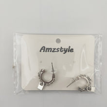 Load image into Gallery viewer, Amzstyle  Ear studs, Plated Sterling Silver Cubic Zirconia Stud Earrings
