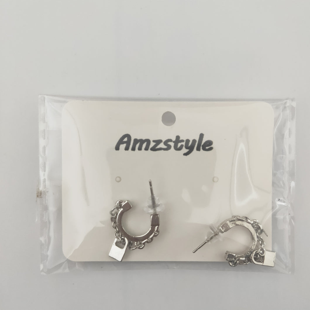 Amzstyle  Ear studs, Plated Sterling Silver Cubic Zirconia Stud Earrings